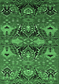 Oriental Emerald Green Industrial Rug, urb1495emgrn