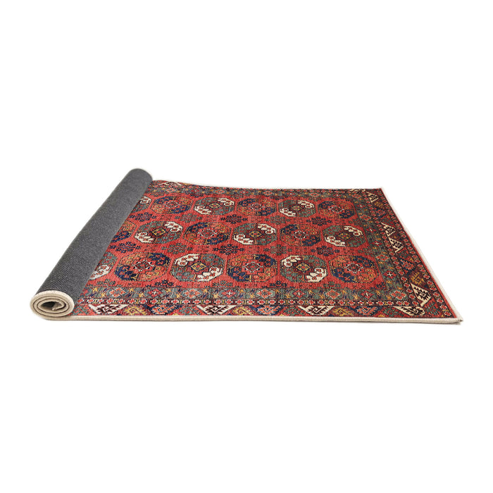 Sideview of Mid-Century Modern Red Oriental Rug, urb1496