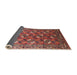 Sideview of Mid-Century Modern Red Oriental Rug, urb1496