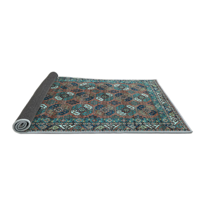 Sideview of Oriental Light Blue Industrial Rug, urb1496lblu