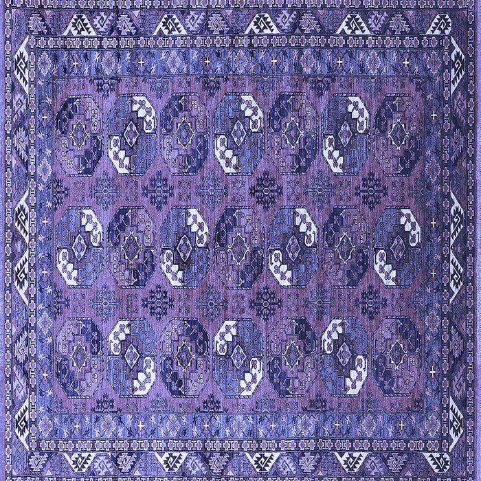 Square Machine Washable Oriental Blue Industrial Rug, wshurb1496blu