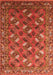 Machine Washable Oriental Orange Industrial Area Rugs, wshurb1496org