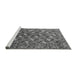 Sideview of Machine Washable Oriental Gray Industrial Rug, wshurb1496gry