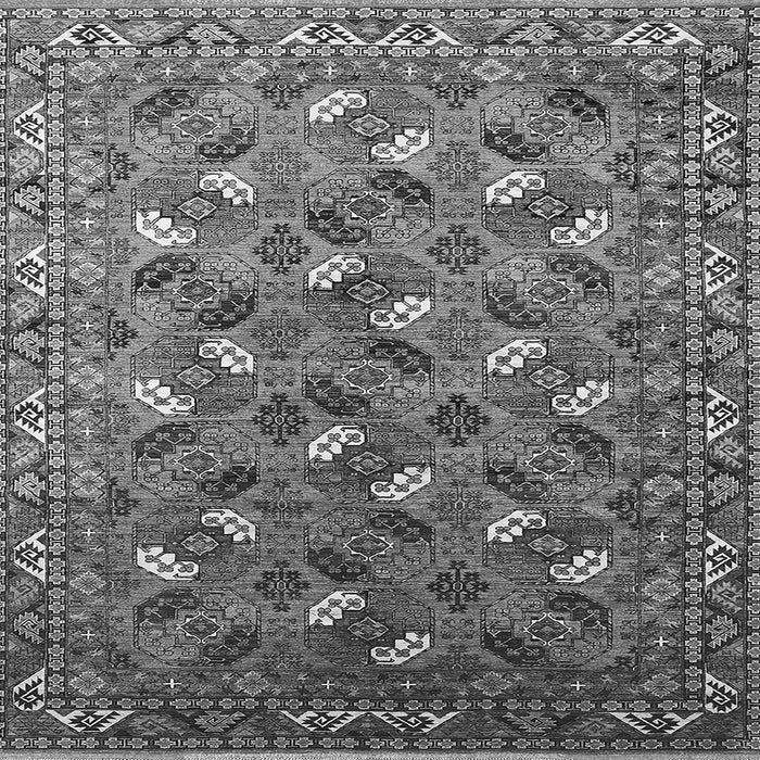 Square Machine Washable Oriental Gray Industrial Rug, wshurb1496gry
