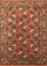 Machine Washable Oriental Brown Industrial Rug, wshurb1496brn