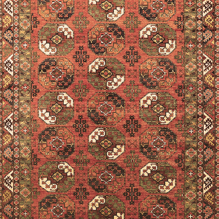 Machine Washable Oriental Brown Industrial Rug, wshurb1496brn