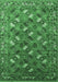 Machine Washable Oriental Emerald Green Industrial Area Rugs, wshurb1496emgrn