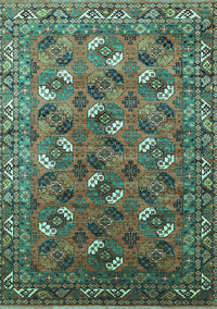 Oriental Turquoise Industrial Rug, urb1496turq