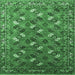 Square Oriental Emerald Green Industrial Rug, urb1496emgrn