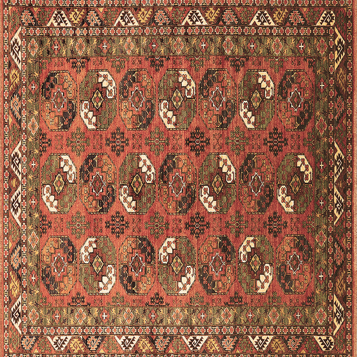 Square Oriental Brown Industrial Rug, urb1496brn