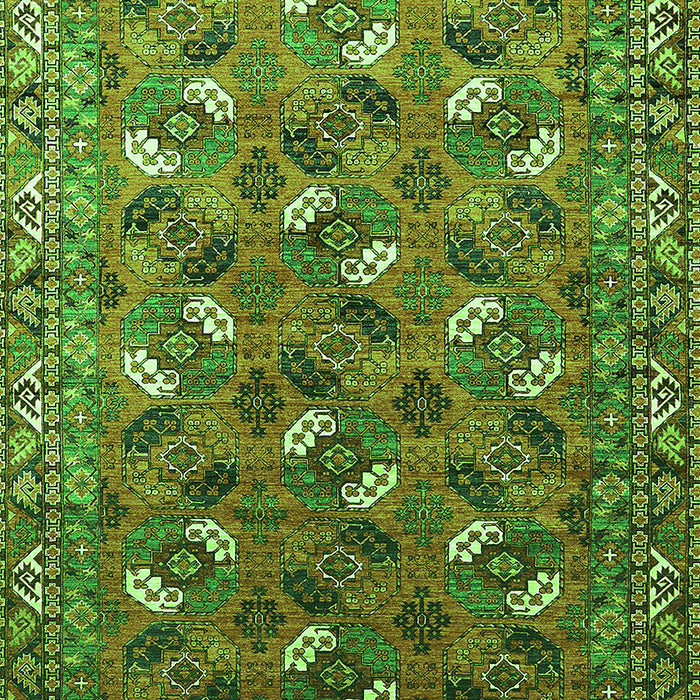 Machine Washable Oriental Green Industrial Area Rugs, wshurb1496grn