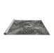 Sideview of Machine Washable Oriental Gray Industrial Rug, wshurb1497gry