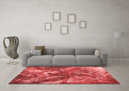 Industrial Red Washable Rugs