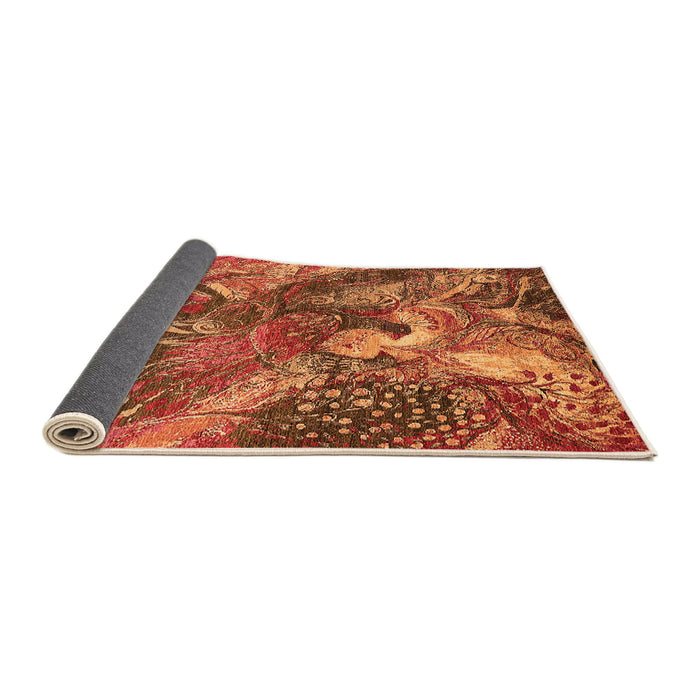 Sideview of Oriental Orange Industrial Rug, urb1497org