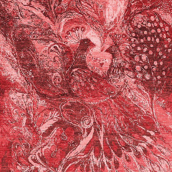 Machine Washable Oriental Red Industrial Rug, wshurb1497red