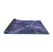 Sideview of Oriental Blue Industrial Rug, urb1497blu