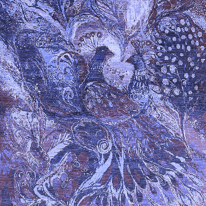 Oriental Blue Industrial Rug, urb1497blu