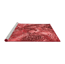 Industrial Red Washable Rugs
