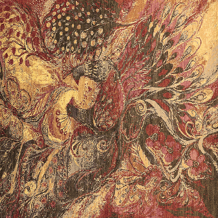 Square Machine Washable Oriental Brown Industrial Rug, wshurb1497brn