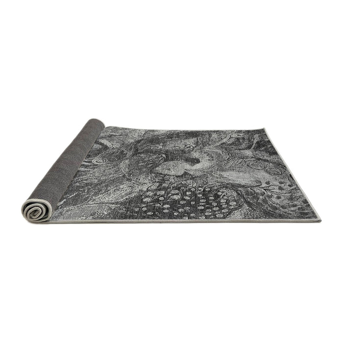 Sideview of Oriental Gray Industrial Rug, urb1497gry