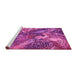 Sideview of Machine Washable Oriental Pink Industrial Rug, wshurb1497pnk