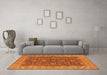 Machine Washable Oriental Orange Industrial Area Rugs in a Living Room, wshurb1498org