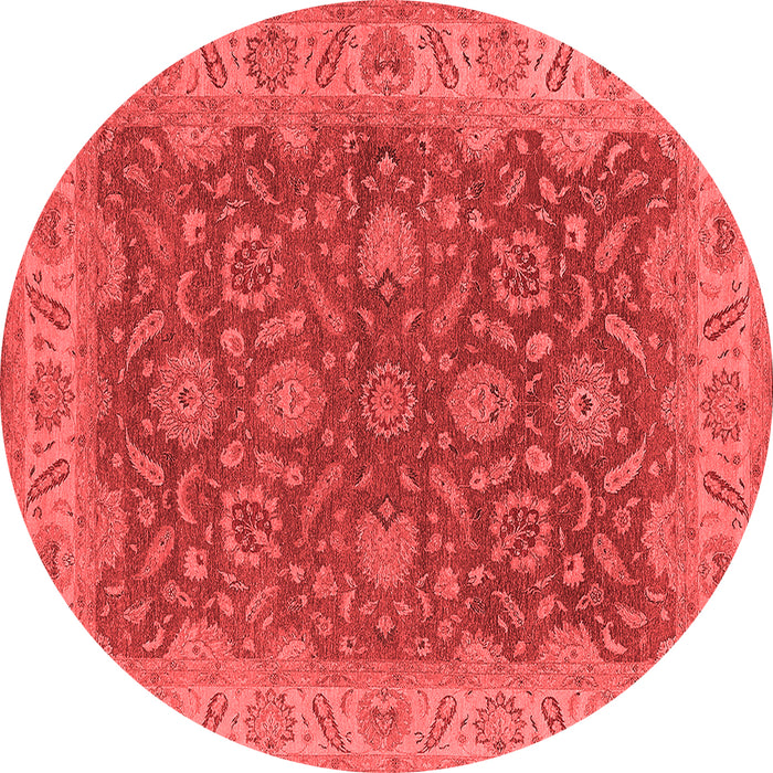 Machine Washable Oriental Red Industrial Rug, wshurb1498red