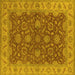 Square Oriental Yellow Industrial Rug, urb1498yw