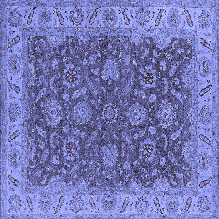 Square Oriental Blue Industrial Rug, urb1498blu