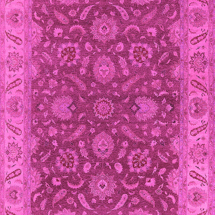 Machine Washable Oriental Pink Industrial Rug, wshurb1498pnk