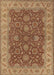 Mid-Century Modern Mahogany Brown Oriental Rug, urb1498