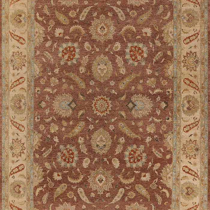 Mid-Century Modern Mahogany Brown Oriental Rug, urb1498