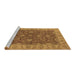 Sideview of Machine Washable Oriental Brown Industrial Rug, wshurb1498brn