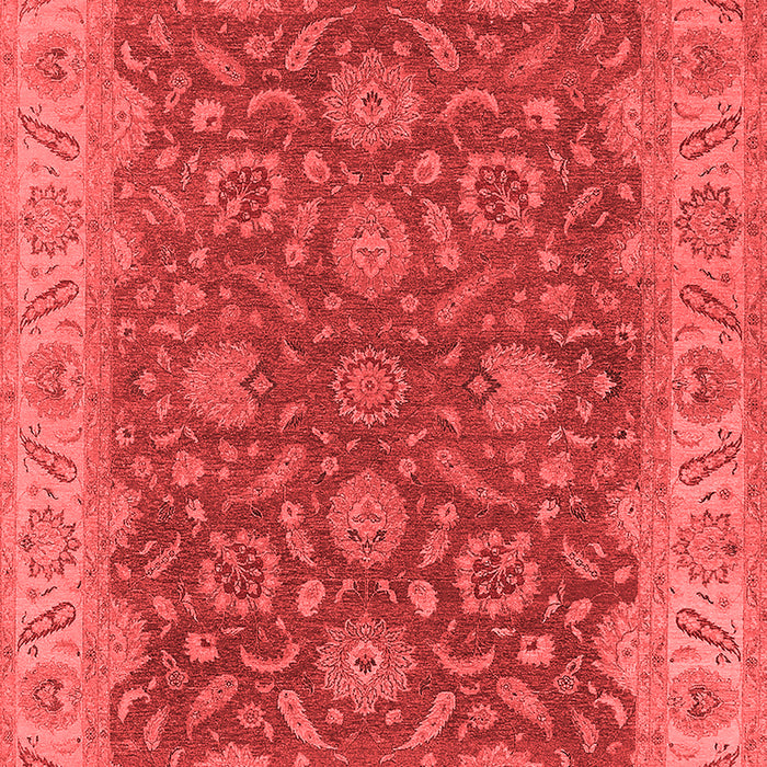 Machine Washable Oriental Red Industrial Rug, wshurb1498red