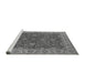 Sideview of Machine Washable Oriental Gray Industrial Rug, wshurb1498gry