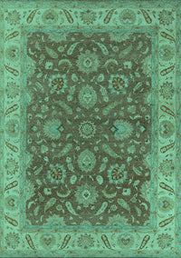 Oriental Turquoise Industrial Rug, urb1498turq