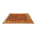 Sideview of Machine Washable Oriental Orange Industrial Area Rugs, wshurb1498org