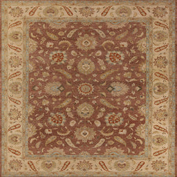 Square Machine Washable Industrial Modern Mahogany Brown Rug, wshurb1498