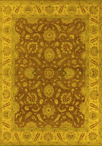 Oriental Yellow Industrial Rug, urb1498yw