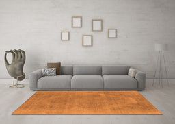 Machine Washable Oriental Orange Industrial Area Rugs in a Living Room, wshurb1499org