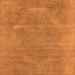 Square Oriental Orange Industrial Rug, urb1499org