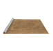 Sideview of Machine Washable Oriental Brown Industrial Rug, wshurb1499brn