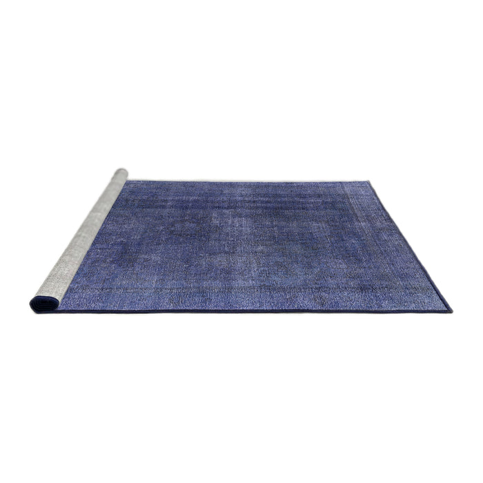 Sideview of Machine Washable Industrial Modern Periwinkle Purple Rug, wshurb1500