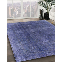 Mid-Century Modern Purple Oriental Rug in Family Room, urb1500
