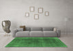 Machine Washable Oriental Emerald Green Industrial Area Rugs in a Living Room,, wshurb1500emgrn