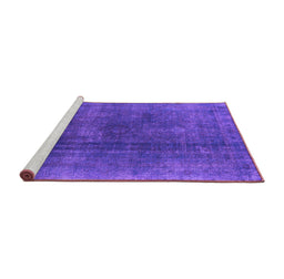 Sideview of Machine Washable Oriental Purple Industrial Area Rugs, wshurb1500pur