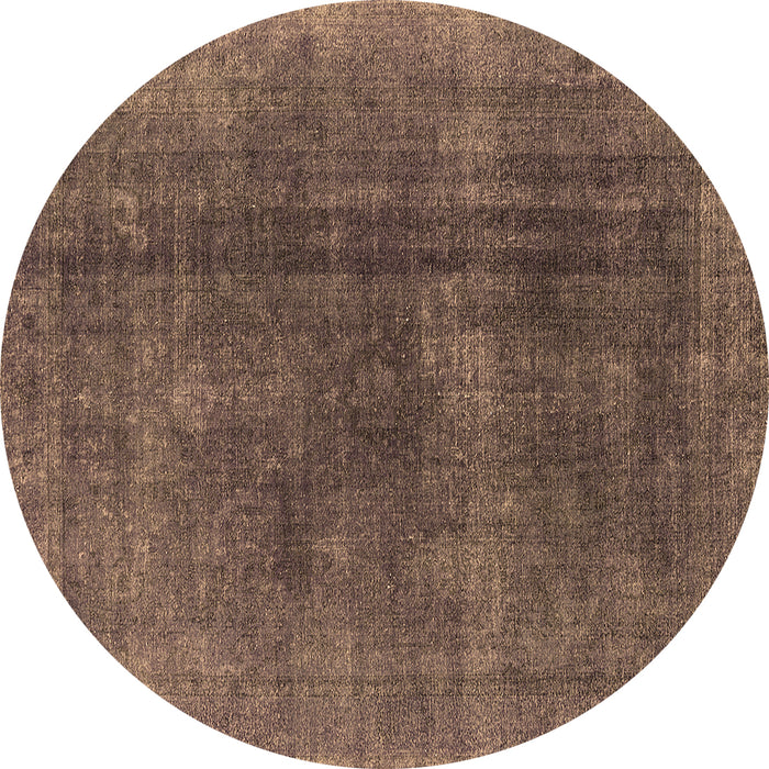 Round Oriental Brown Industrial Rug, urb1500brn