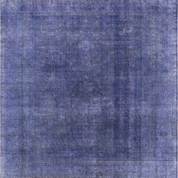 Square Machine Washable Industrial Modern Periwinkle Purple Rug, wshurb1500