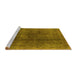 Sideview of Machine Washable Oriental Yellow Industrial Rug, wshurb1500yw