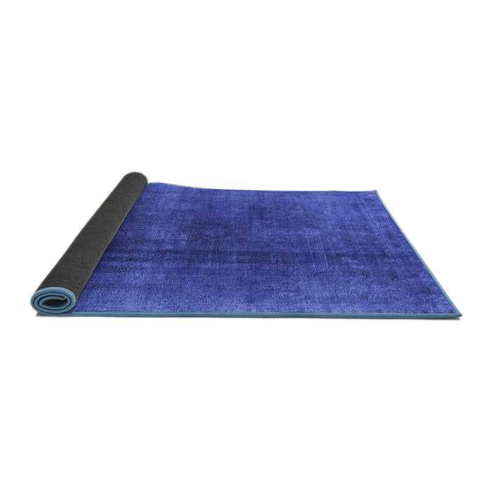 Sideview of Oriental Blue Industrial Rug, urb1500blu